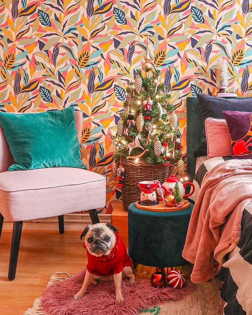 Honolulu Wallpaper in Ochre, Rose Pink and Teal | Lust Home