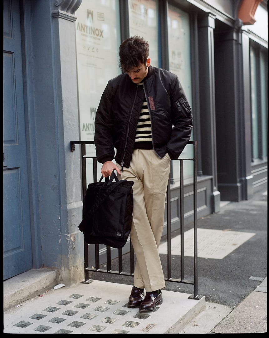 バッグ PORTER TANKER 2WAY HELMETBAG BLACK Porter Tanker 2Way Helmet Bag - Black
