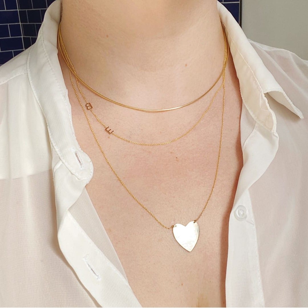 Maya brenner heart necklace sales