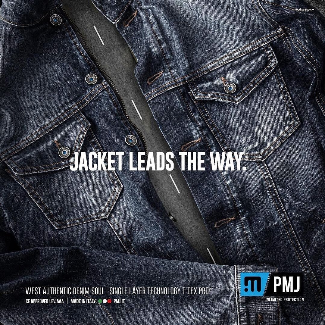 試着無料】PMJ ウエスト - バイク ジャケット デニム カジュアル