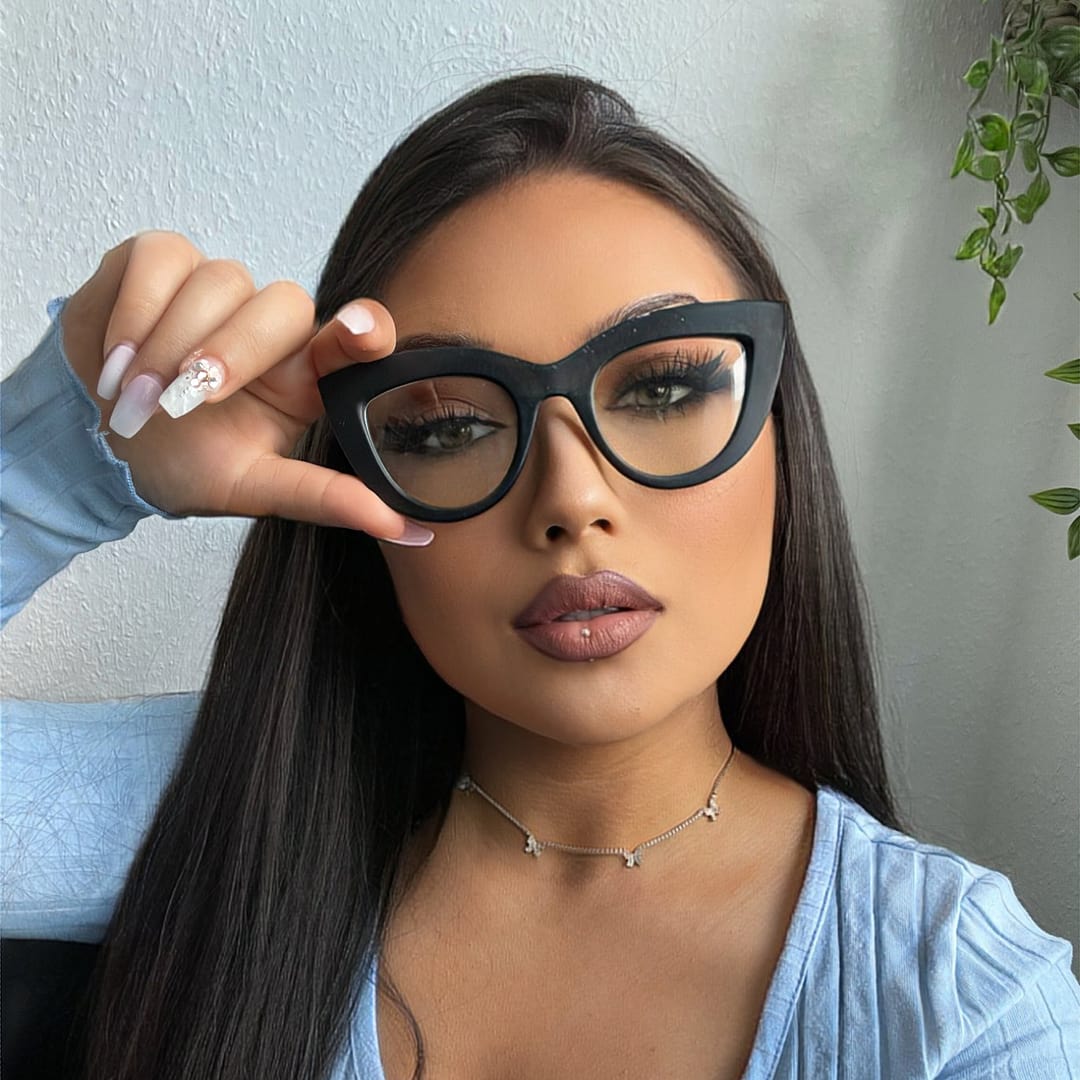 Women's Cat Eye TR90 Prescription Reading Glasses Full-rim