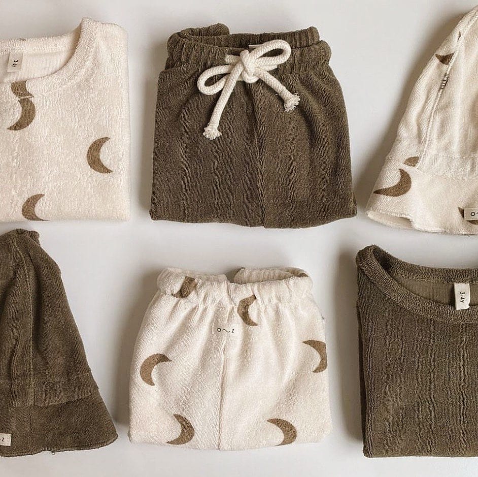 Gold Midnight Terry Rope Shorts | Organic Zoo