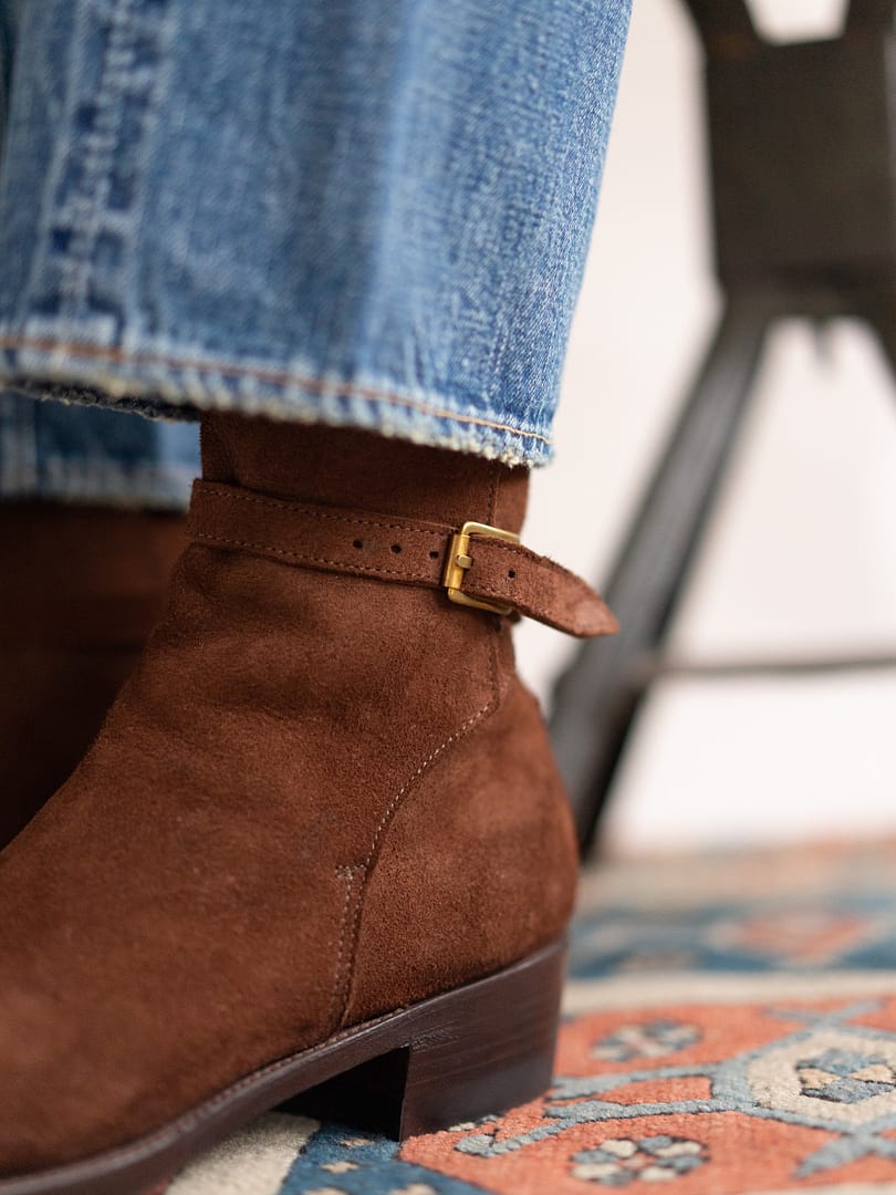 Clinch x Allevol Jodhpur Boots Shinki Horsehide Suede Brown