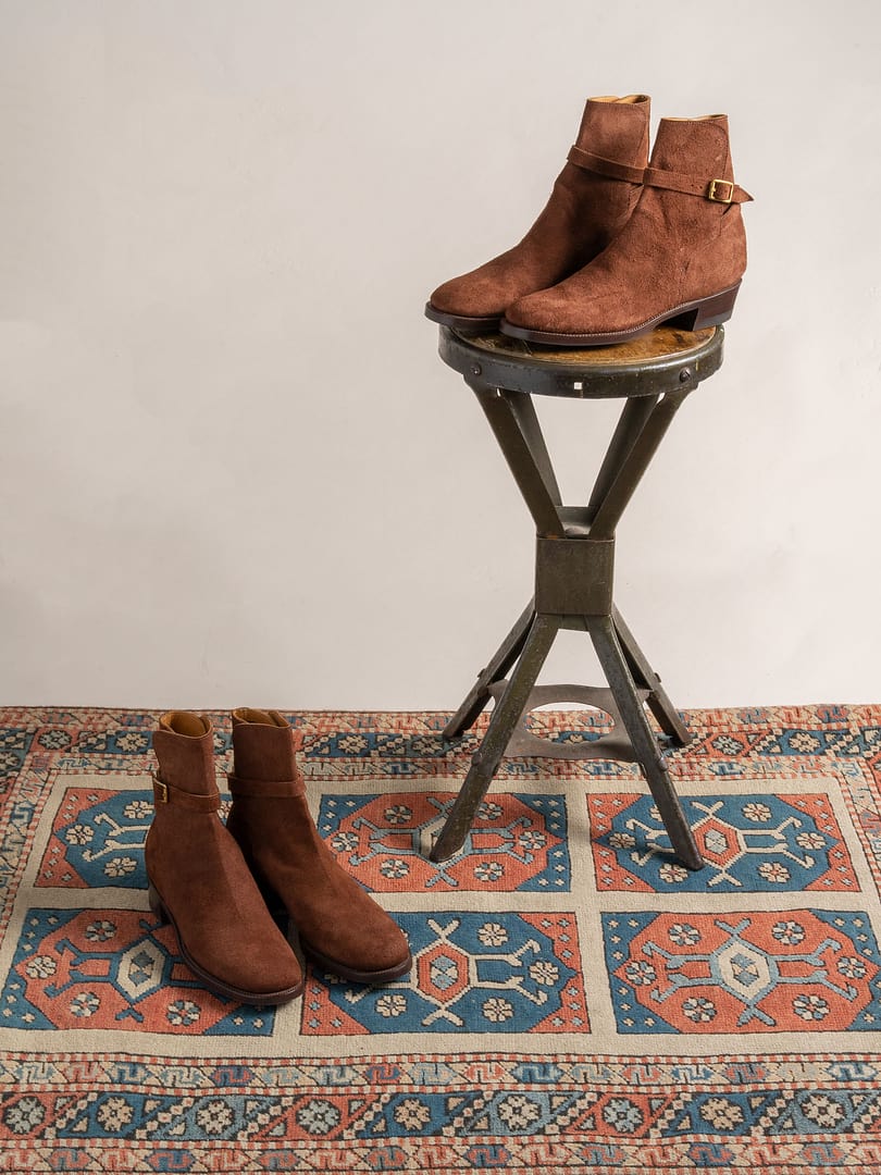 Clinch x Allevol Jodhpur Boots Shinki Horsehide Suede Brown