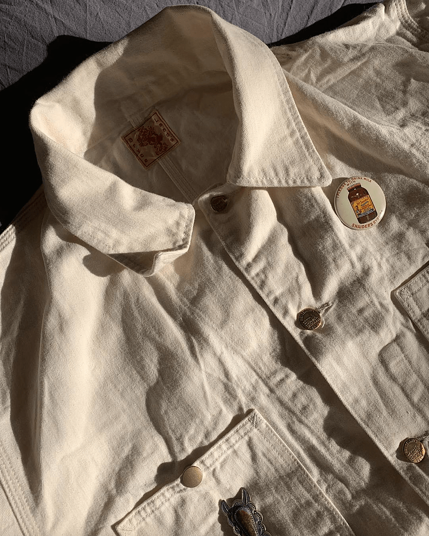 ジャケット・アウター BRYCELAND'S CHORE COAT HBT WHITE 40 Chore Coat HBT White | Bryceland's & Co.