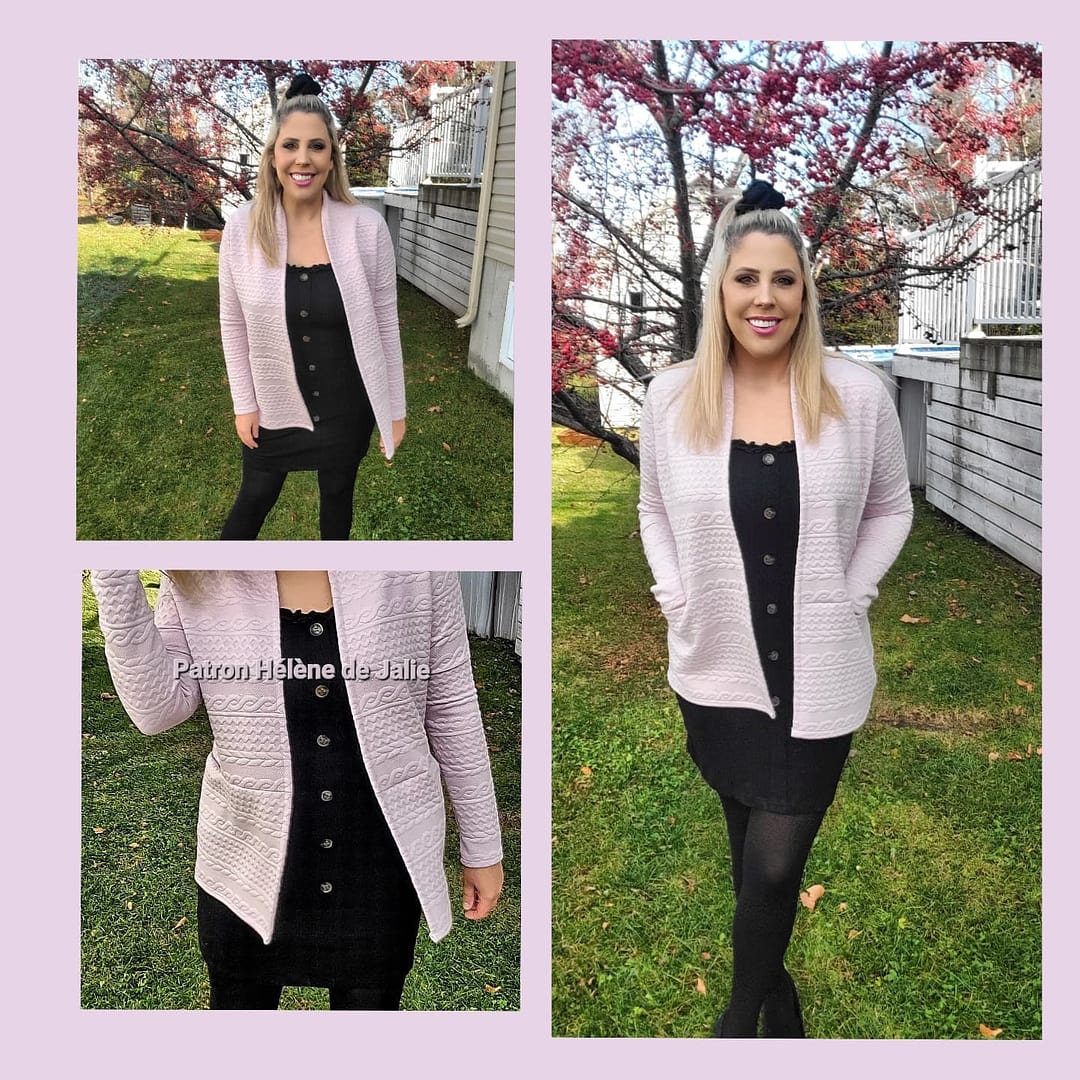 Sewing Pattern Jalie 3677 - HÉLÈNE Shawl Collar Cardigan