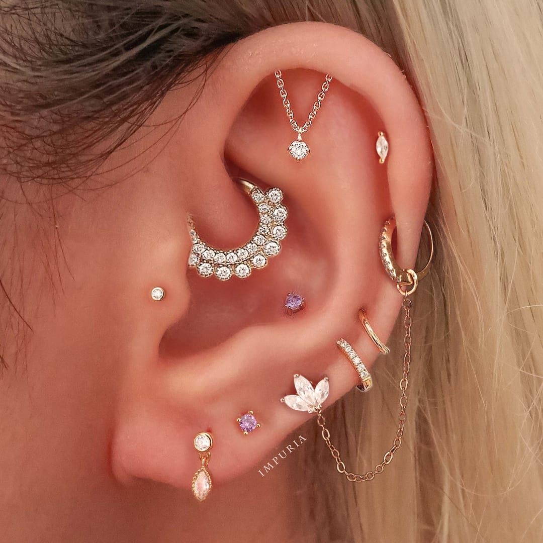 Amethyst cartilage earring discount