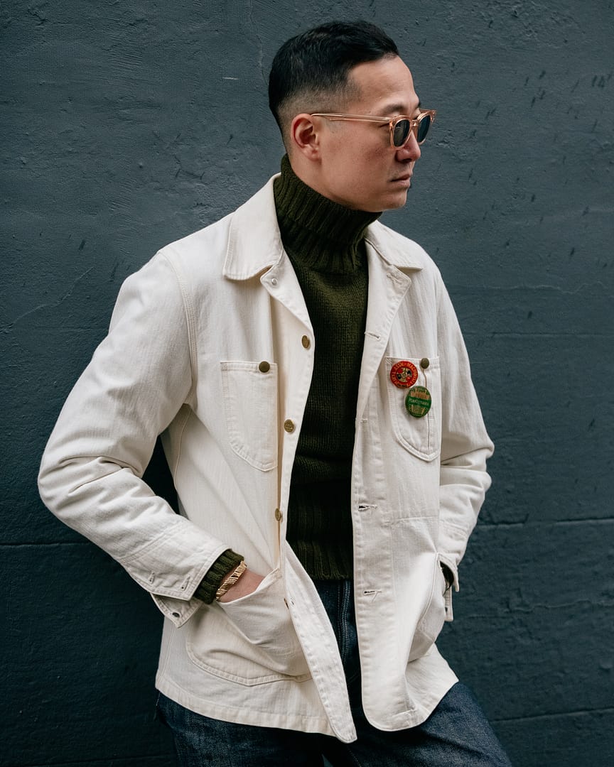 Chore Coat HBT White | Bryceland's & Co.