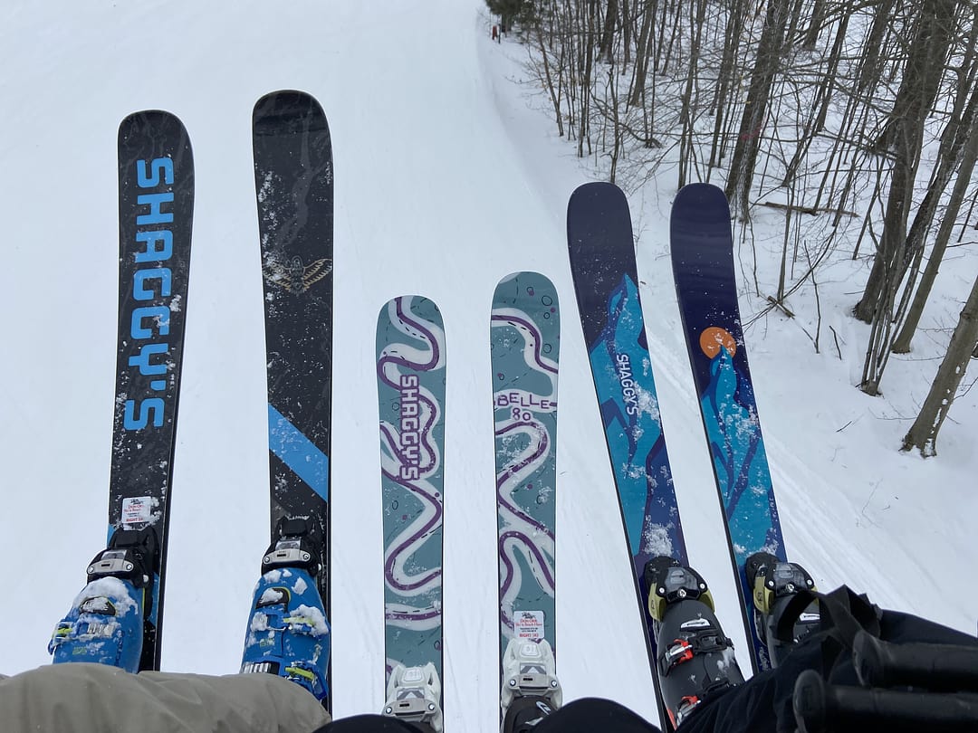 Belle 90 - Pink Feathers – Shaggy's Copper Country Skis
