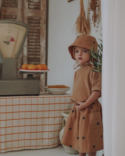 Gold Dots Bucket Sun Hat | Organic Zoo