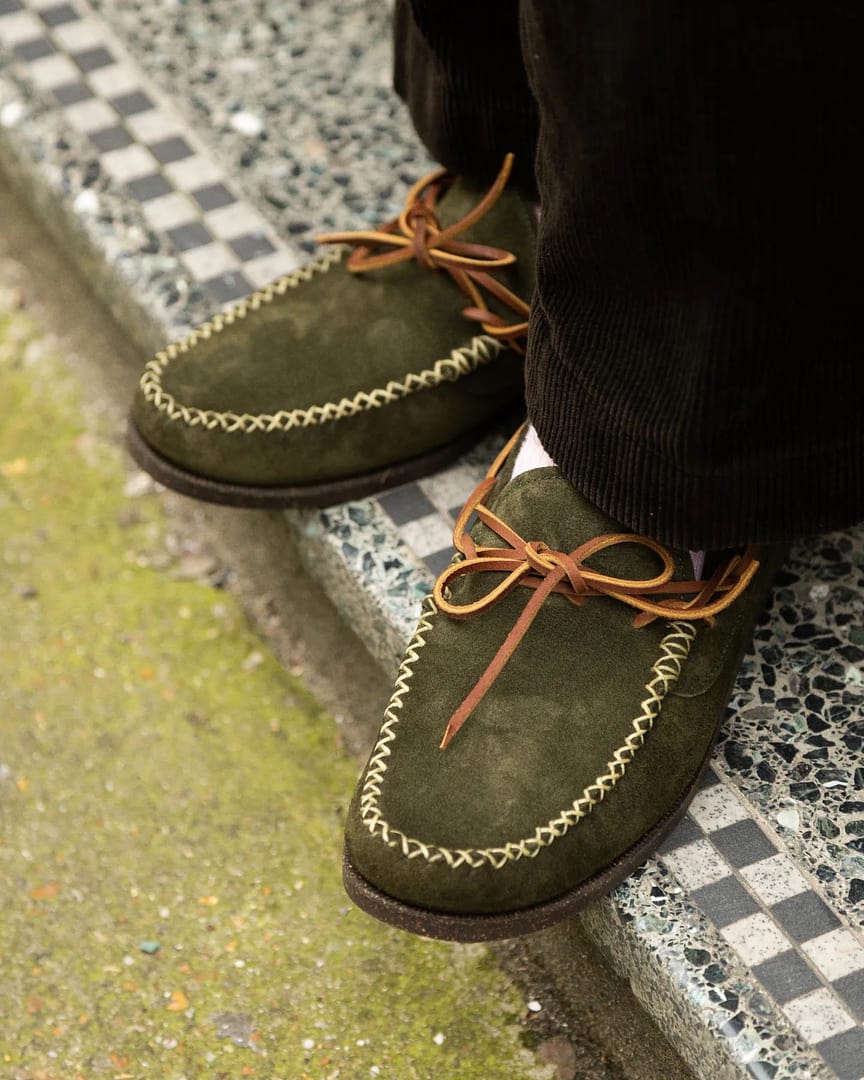 Yuketen Canoe Moc w/ Camp Sole FO Olive – Clutch Cafe