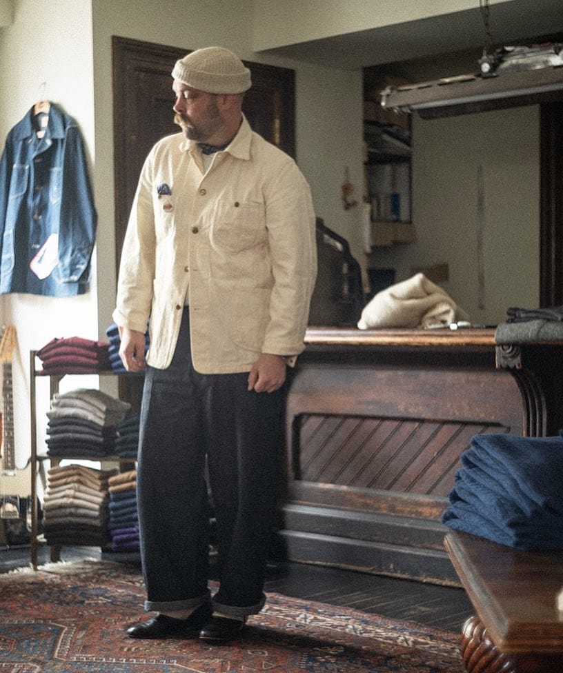 ジャケット・アウター BRYCELAND'S CHORE COAT HBT WHITE 40 Chore Coat HBT White | Bryceland's & Co.