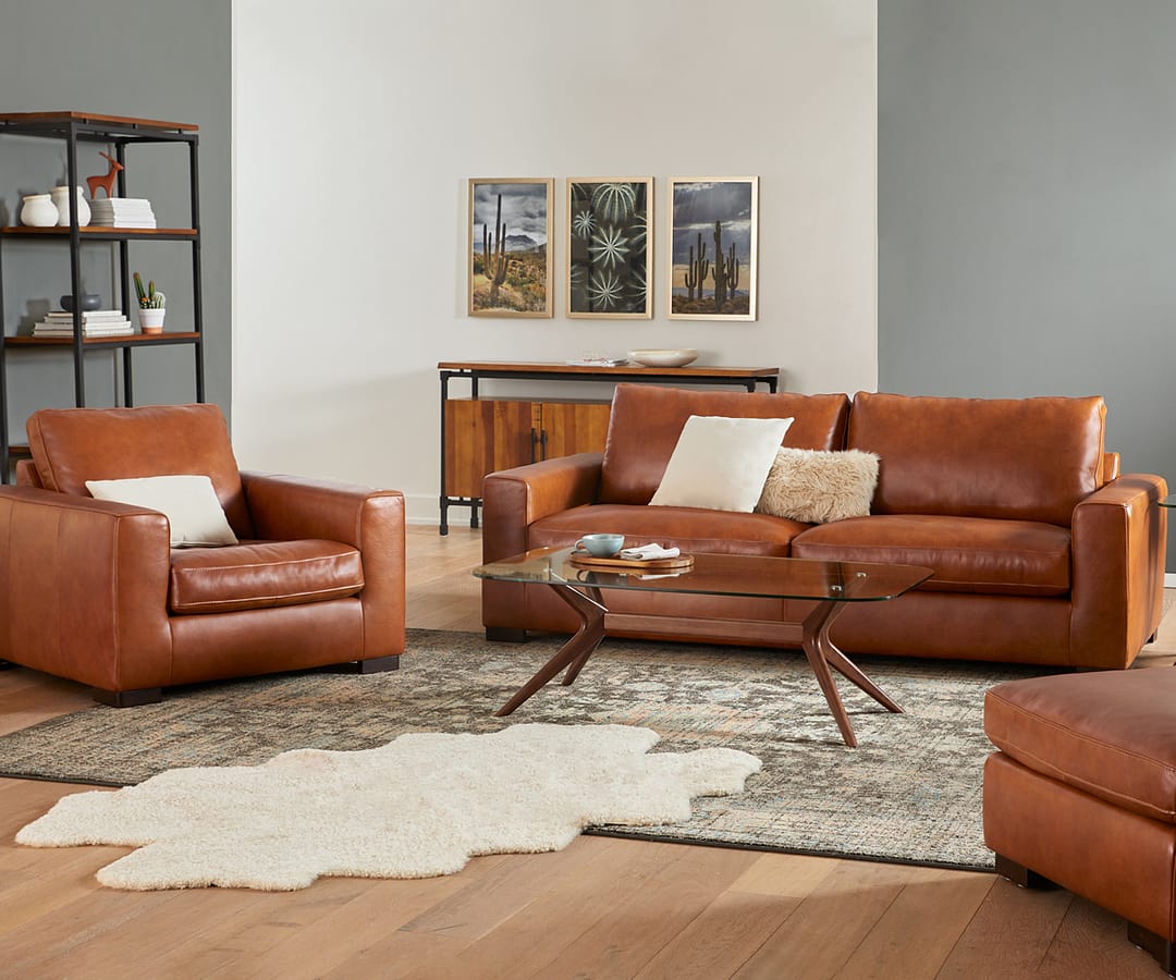 Designer leather couches discount