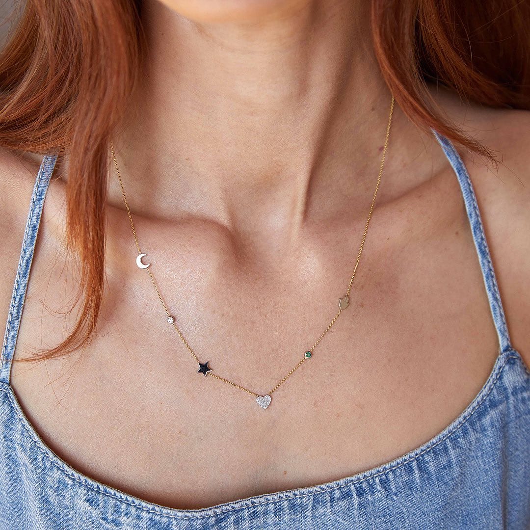 Custom Mixed Gold Necklace - 6 Letter – Maya Brenner