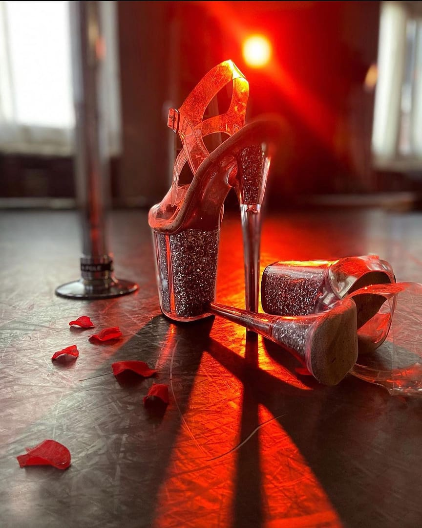 Pleaser Flamingo-808G in Clear/White – Pleaser Shoes