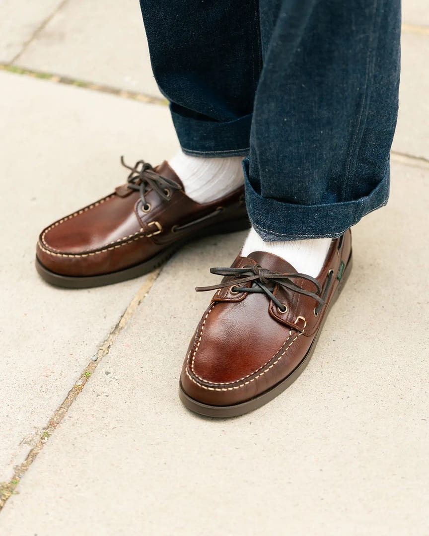 Paraboot Barth Deck Shoe Marron America Clutch Cafe