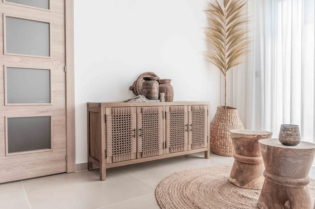 シェルフ ラタン・チーク W600×D410×H1100 unico