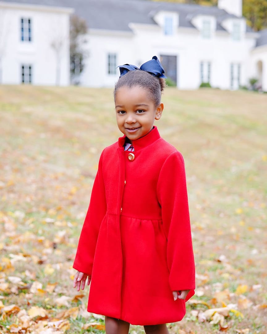 Girls red peacoat online