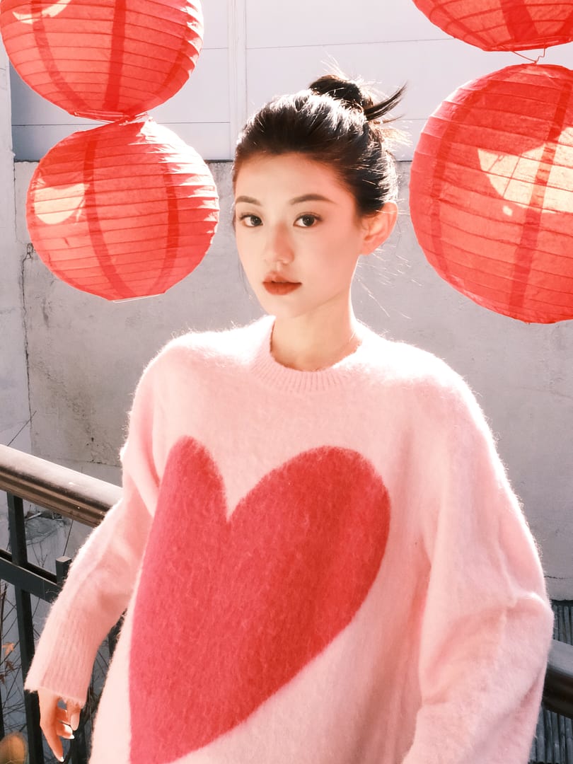 トップス SORIN Wool Blend Heart Cutting Sweater SORIN Wool Blend Heart Cutting Sweater