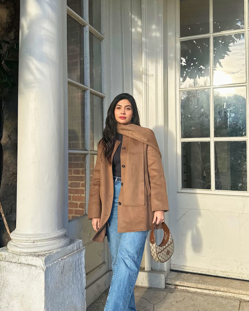 Tencel Wool Double-Faced Coat With Scarf – GOELIA