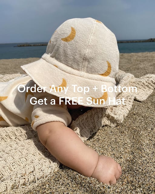Honey Midnight Terry Sun Hat | Organic Zoo