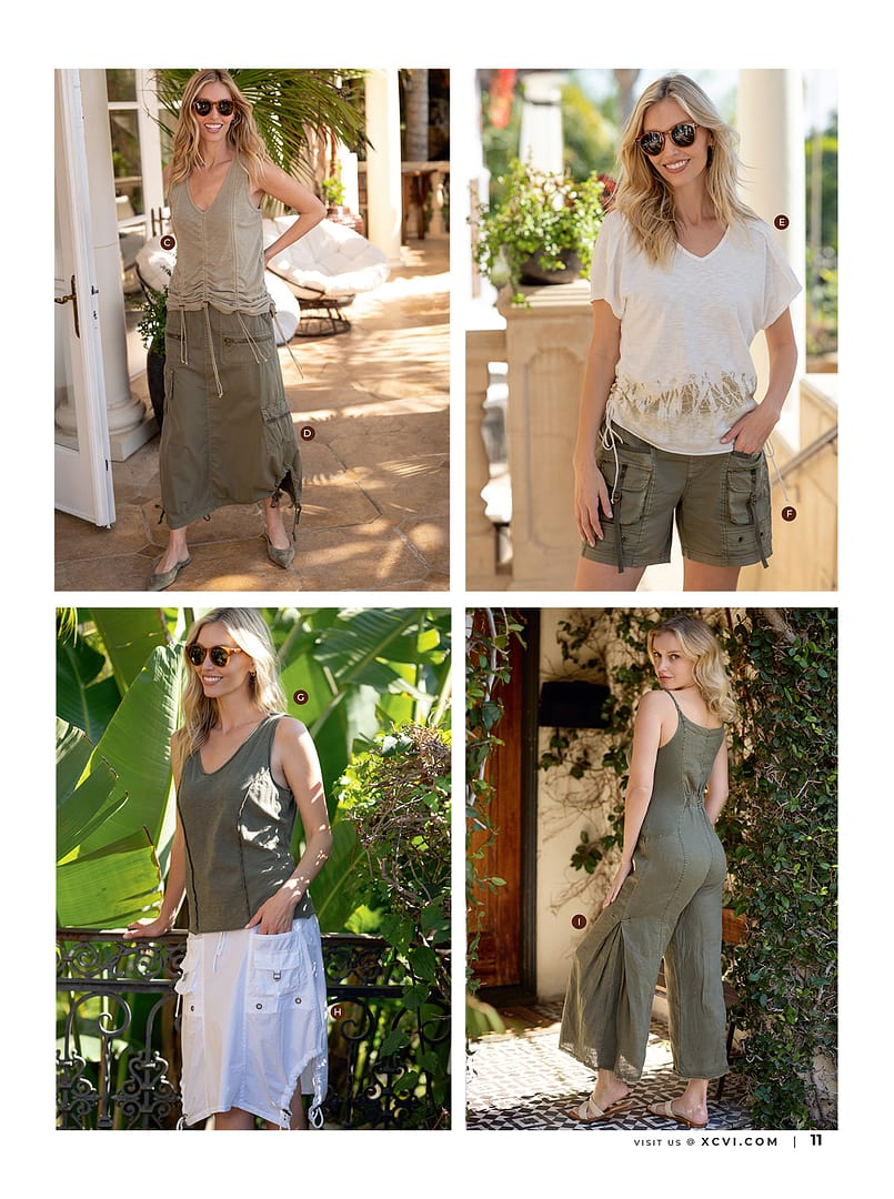 Armel Cargo Skirt in Kombu Pigment
