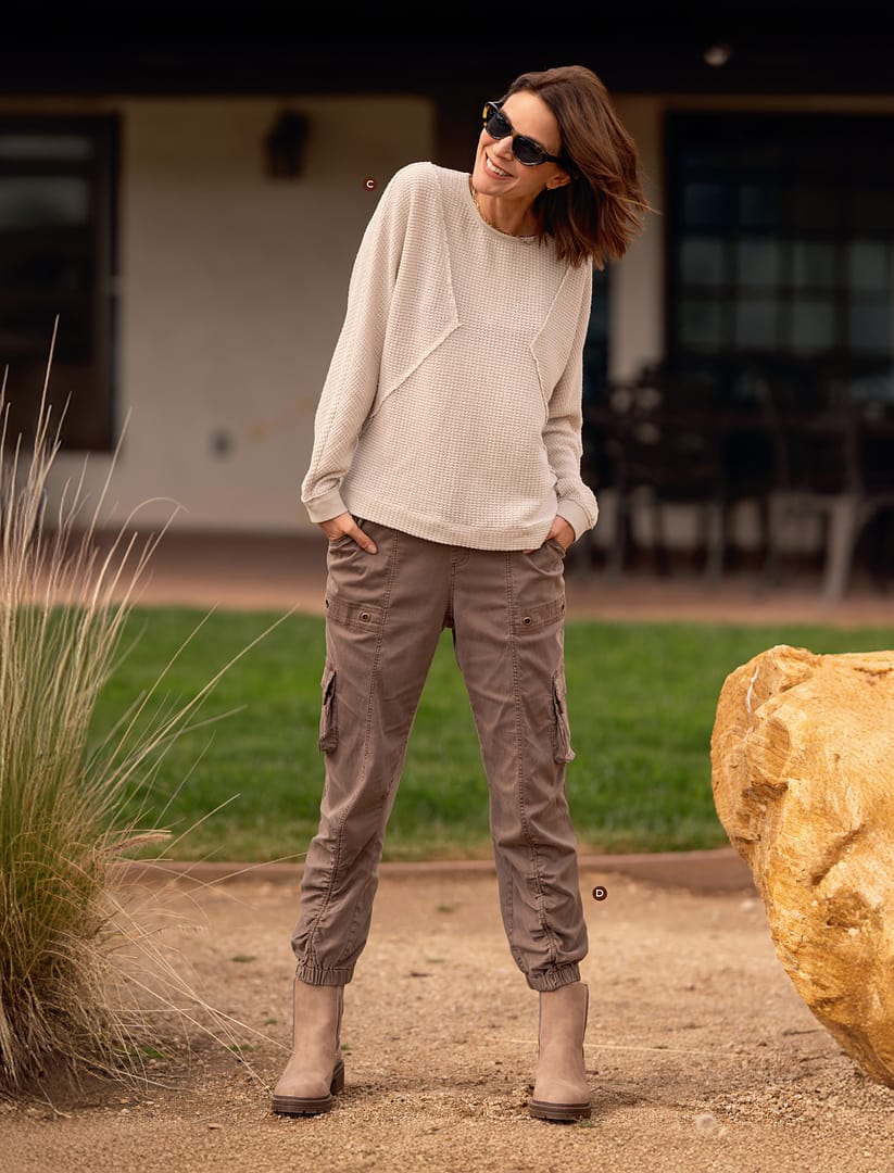 Maxime Banded Pant in Craft Pigment