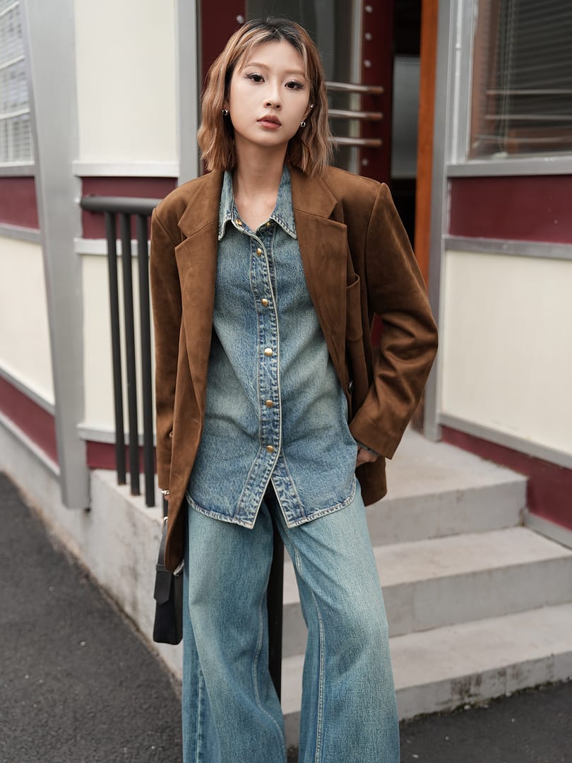 MO&Co. Women's Oversized Suede Blazer