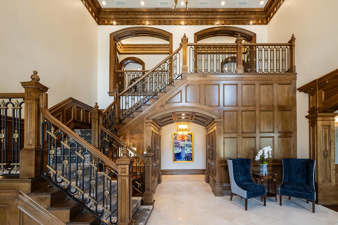 White River millwork design drawings and completed interior