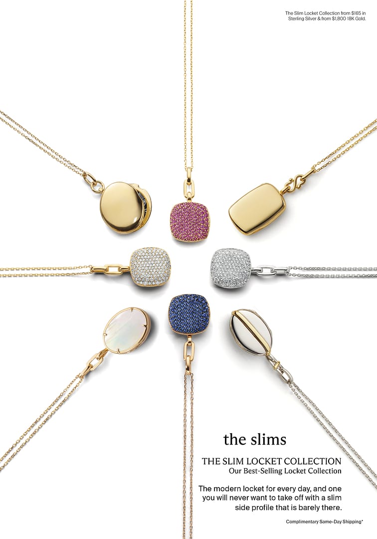 18K Gold Mother of Pearl Locket Necklace | Monica Rich Kosann