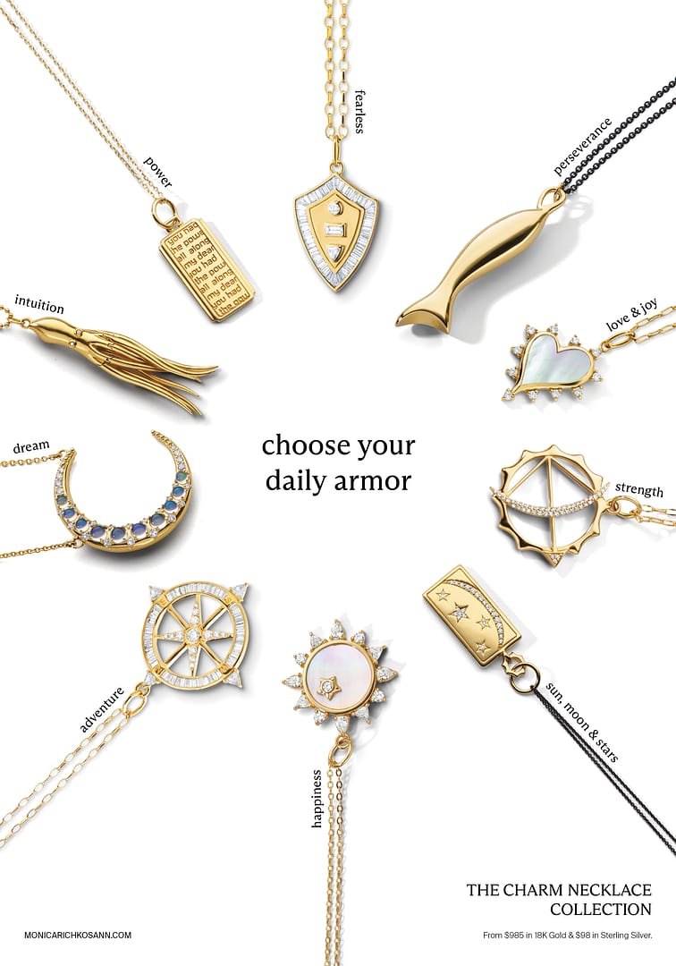 moonの宝物5 Blue Topaz Crescent Moon Necklace | Monica Rich Kosann