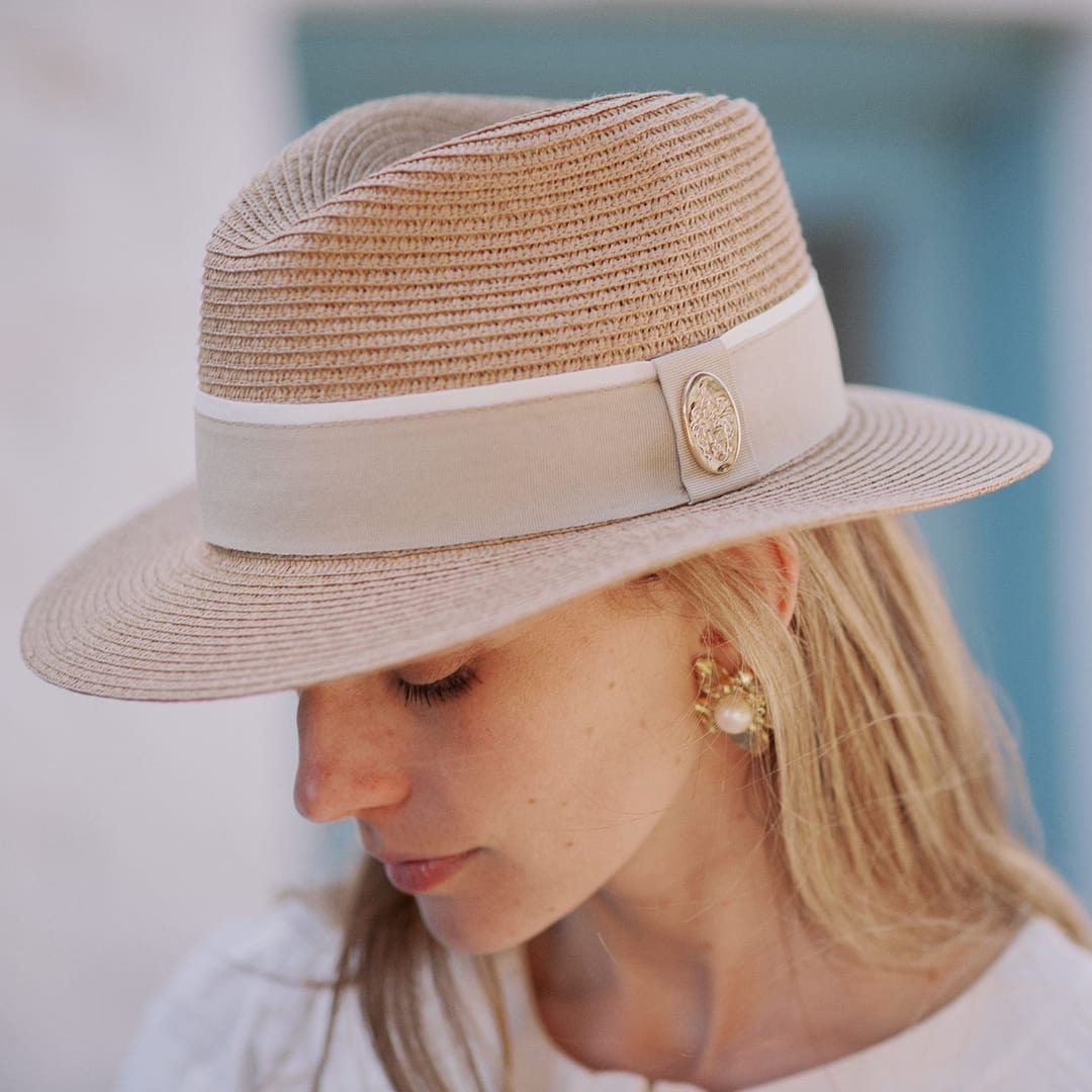 The Orford Fedora Hat | Beige | Neutral | Sun Straw Hat | UPF40