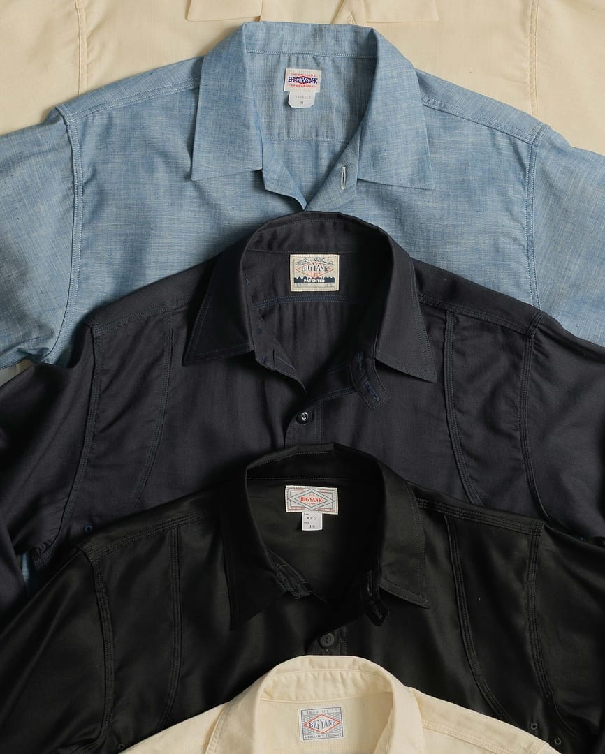 Big Yank Flyer Shirt Cotton/Linen Twill Navy – Clutch Cafe