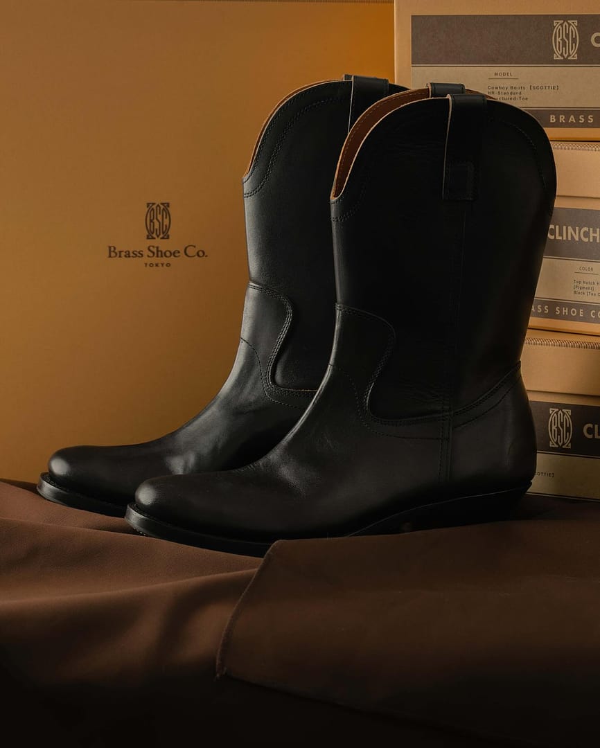 靴 Clinch Cowboy Boots Horsehide Brown Clinch Cowboy Boots Horsehide Brown – Clutch Cafe