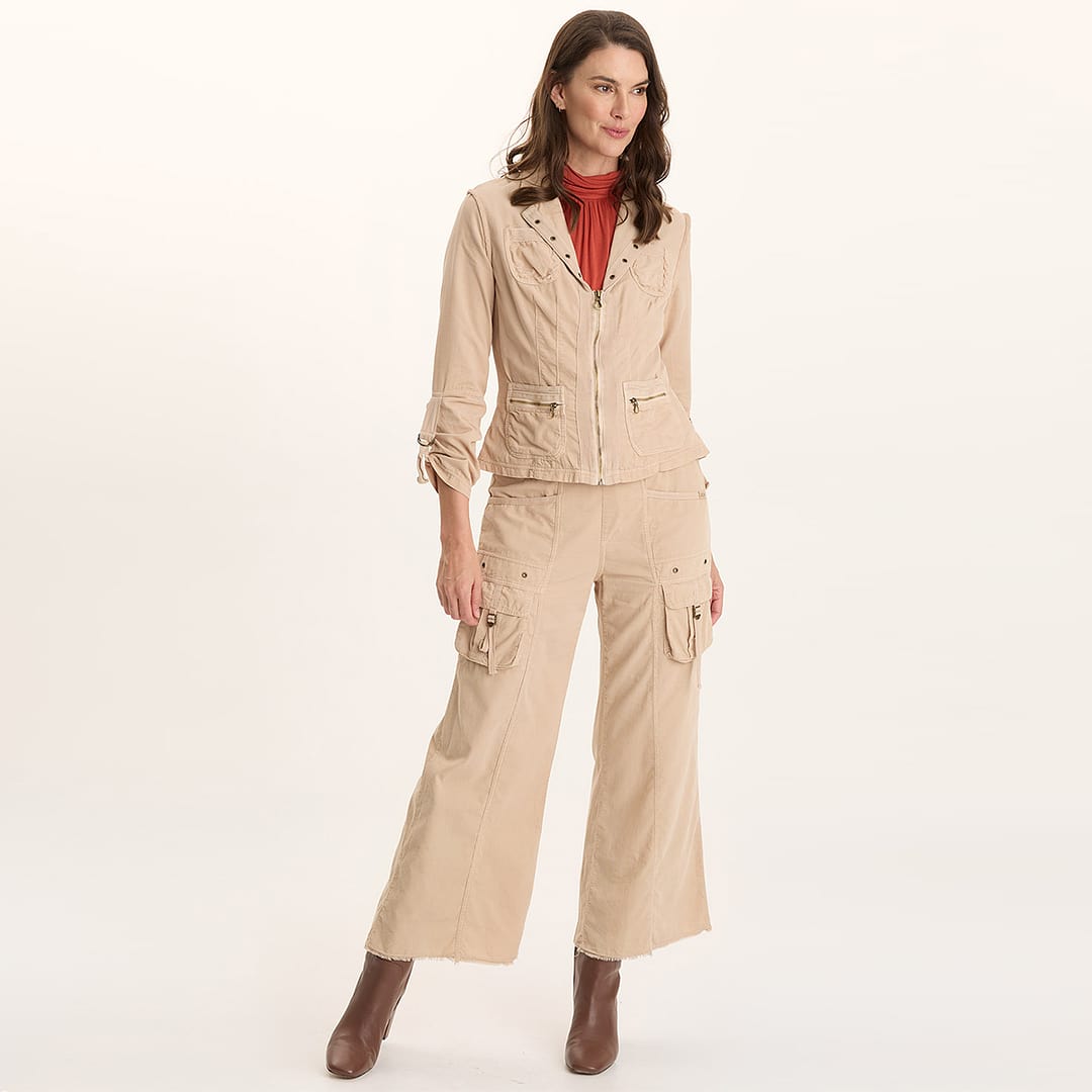【HI FI FNK】Lemi Corduroy Cargo Wide Pants FAIWAD Men's Corduroy Pants Elastic Waist Straight Baggy