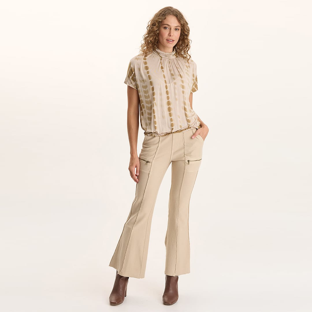 XCVI Ninian Twill Knit Stretch Pull-On Flare Pant