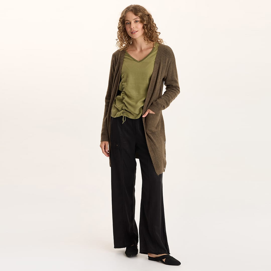 XCVI Bayek Open Front Longline Knit Cardigan