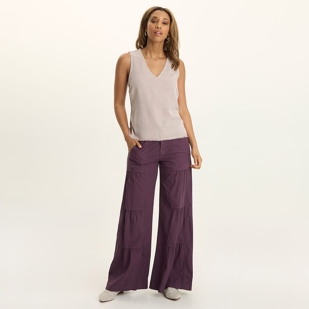 【美品】CITY サマーウール　WIDE PANTS 新品】CITY サマーウールWIDE PANTS