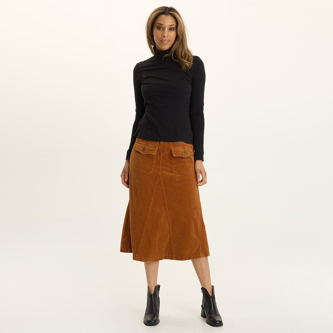 gather skirt Mサイズ Mel ブラウン andmary