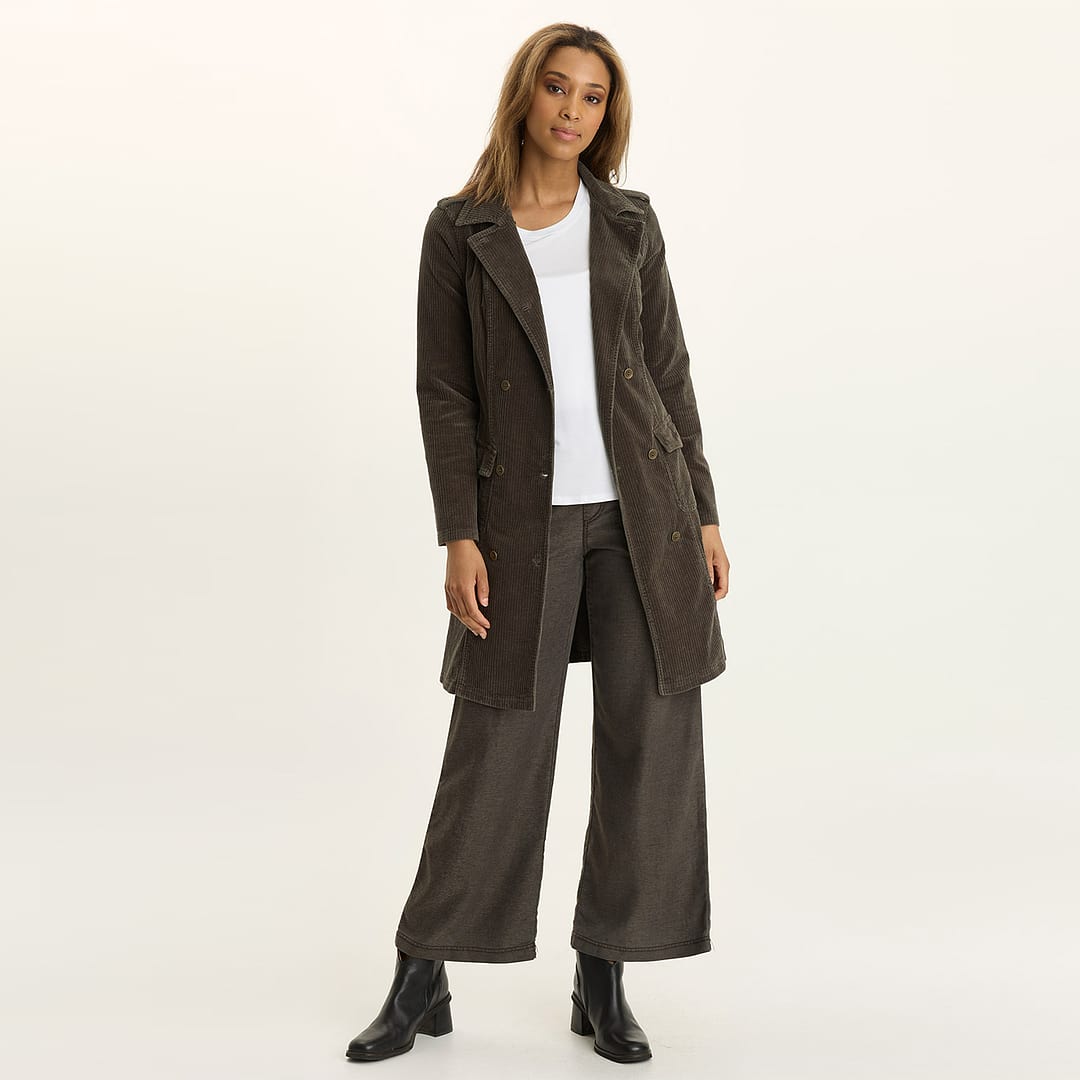 Wearables Risto Corduroy Longline Trench