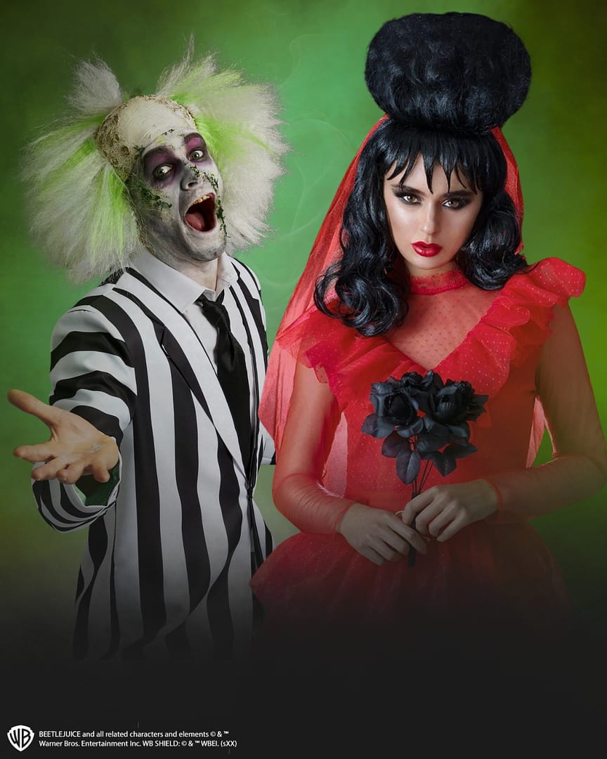 Beetlejuice, Lydia Bride Long Dress Costume  Smiffys