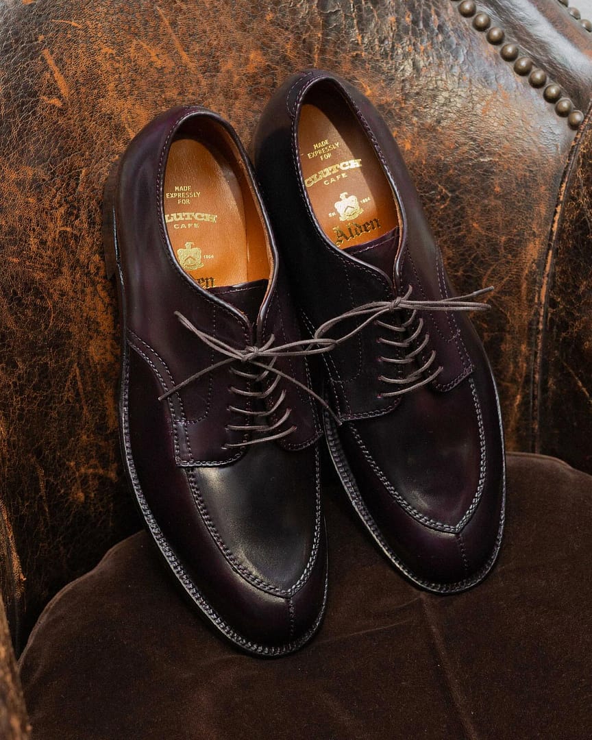 Alden x Clutch Cafe V-Tip Blucher Colour #8 Cordovan A0607