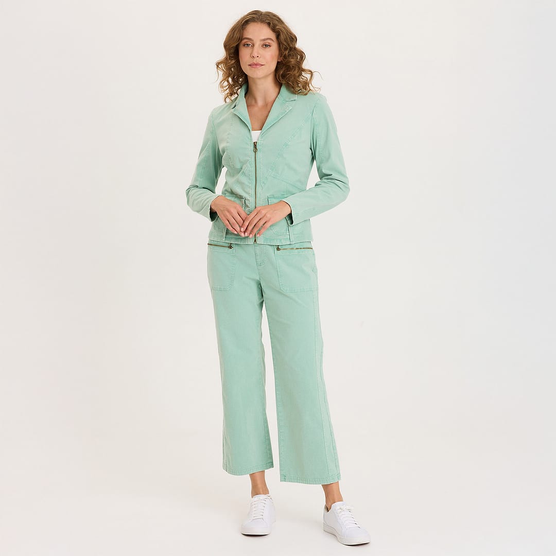 XCVI Darrow Flared Leg Pant with Zipper Pockets and Drawstring Waist