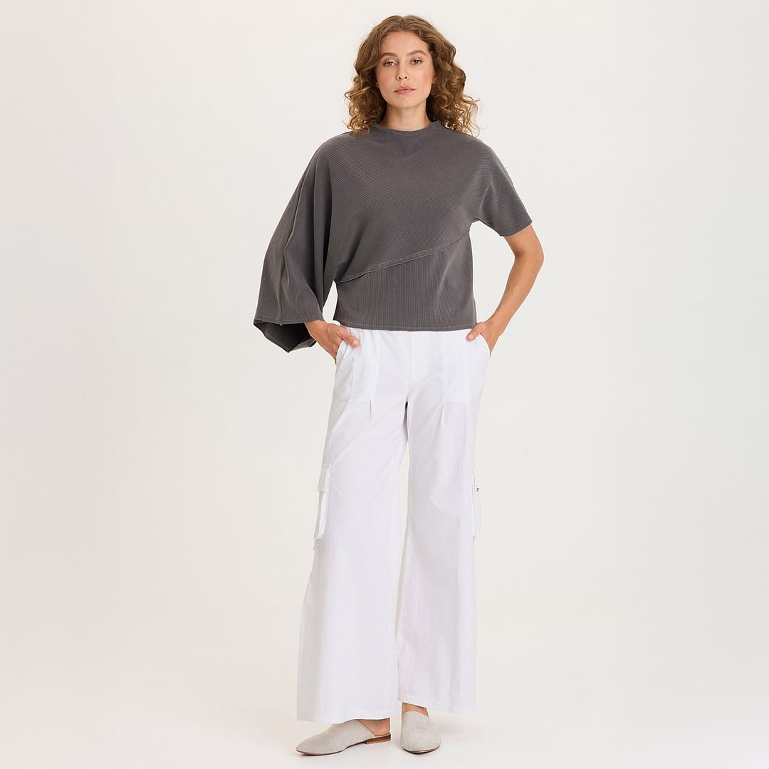 XCVI Erwin Side Pleats Wide Leg Cargo Pant
