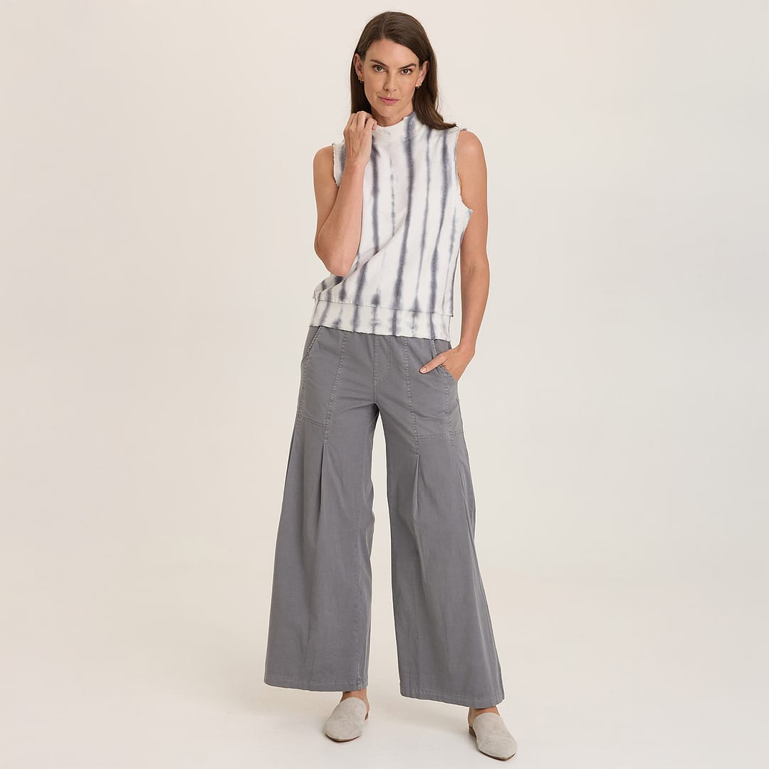 Isolde Mock Neck Tank - Crepe Knit Sleeveless Top | Wearables by XCVI