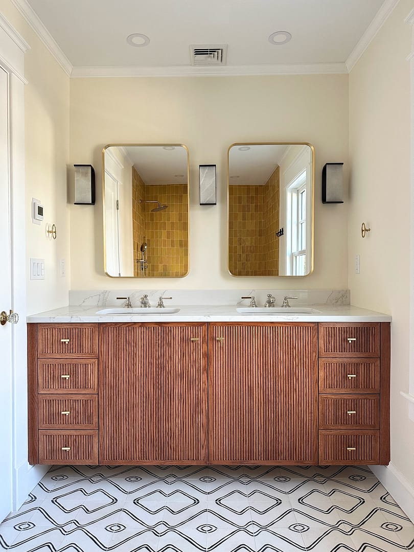 Tambour panel installation inspiration in a finished interior