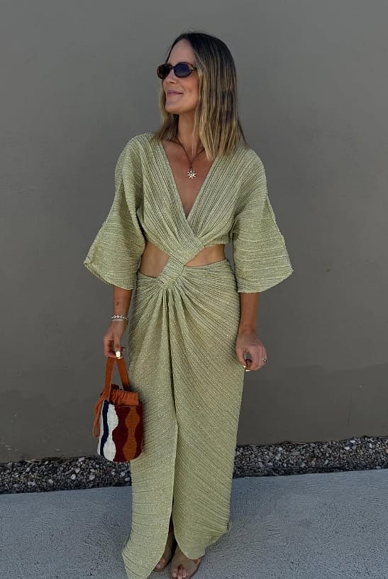 green emerald velvet dress Suboo Leo Strappy Maxi Dress in Gold – Coco & Lola