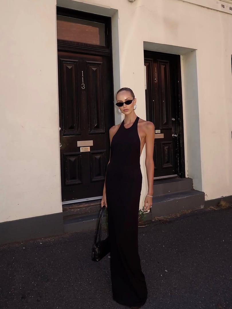 henne classic racer dress Henne Ophelia Tank Dress in black Hire- $80 Retail- $249 Size- Extra Small  (6) Fit notes- This Dress has stretch, allowing flexibility to comfortably  fit one size up or down. DM to