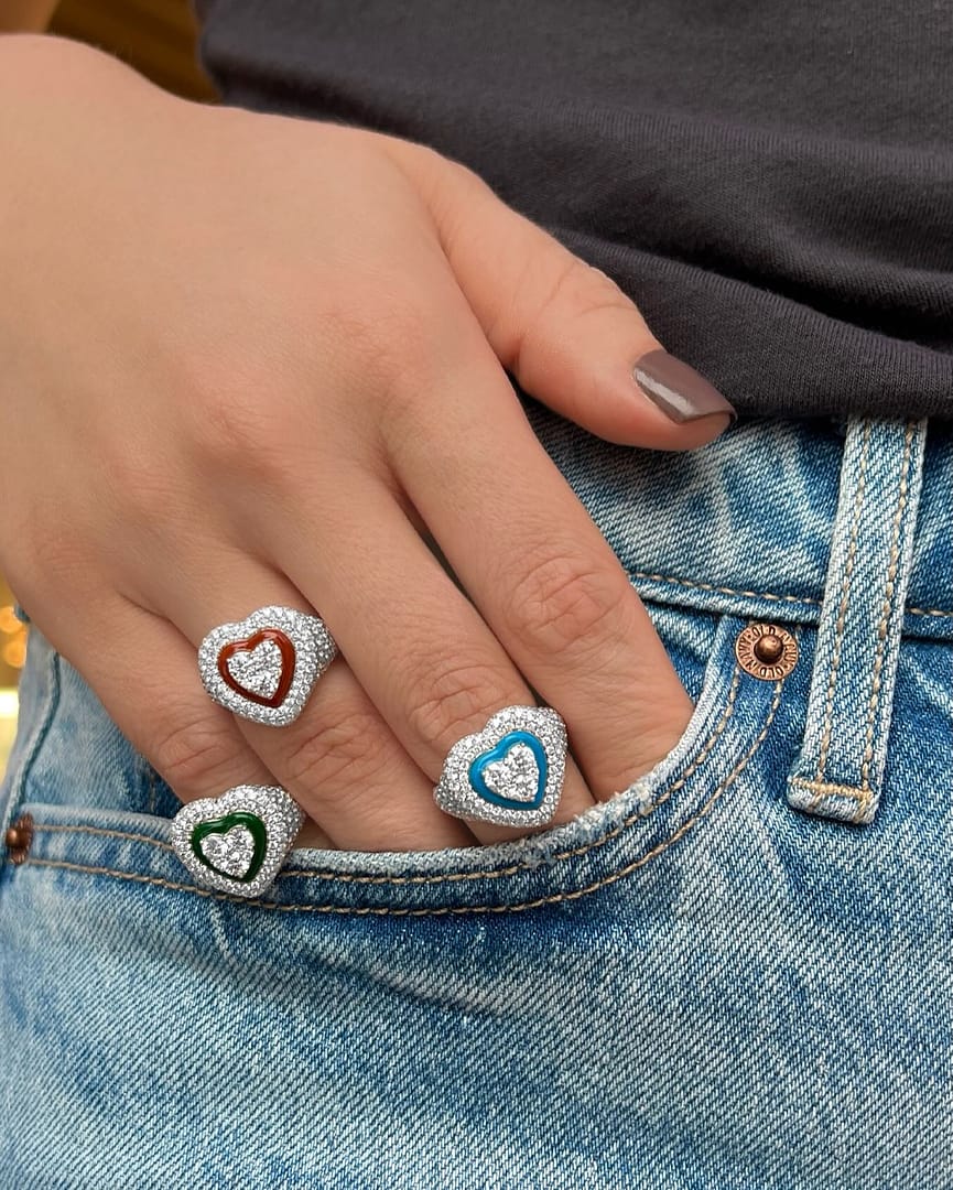 STERLING SILVER GUCCI BLIND FOR LOVE RING