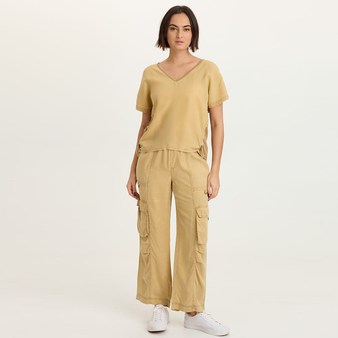 Radnot Tencel Twill D-Ring Cargo Crop Pull-On Pants